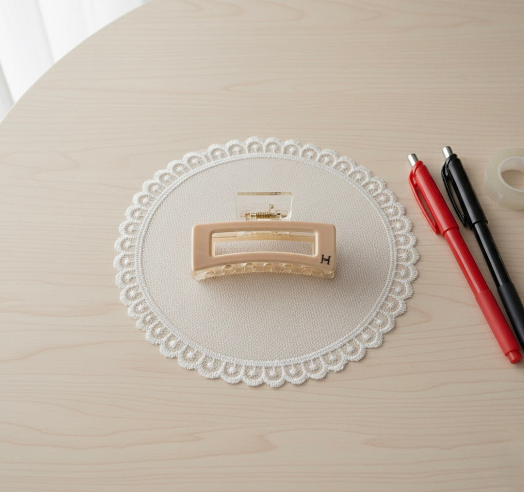 Lucid Hair Clip- Beige