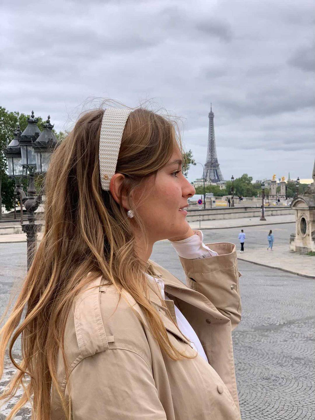 Straw Headband - White - Hermine Hold